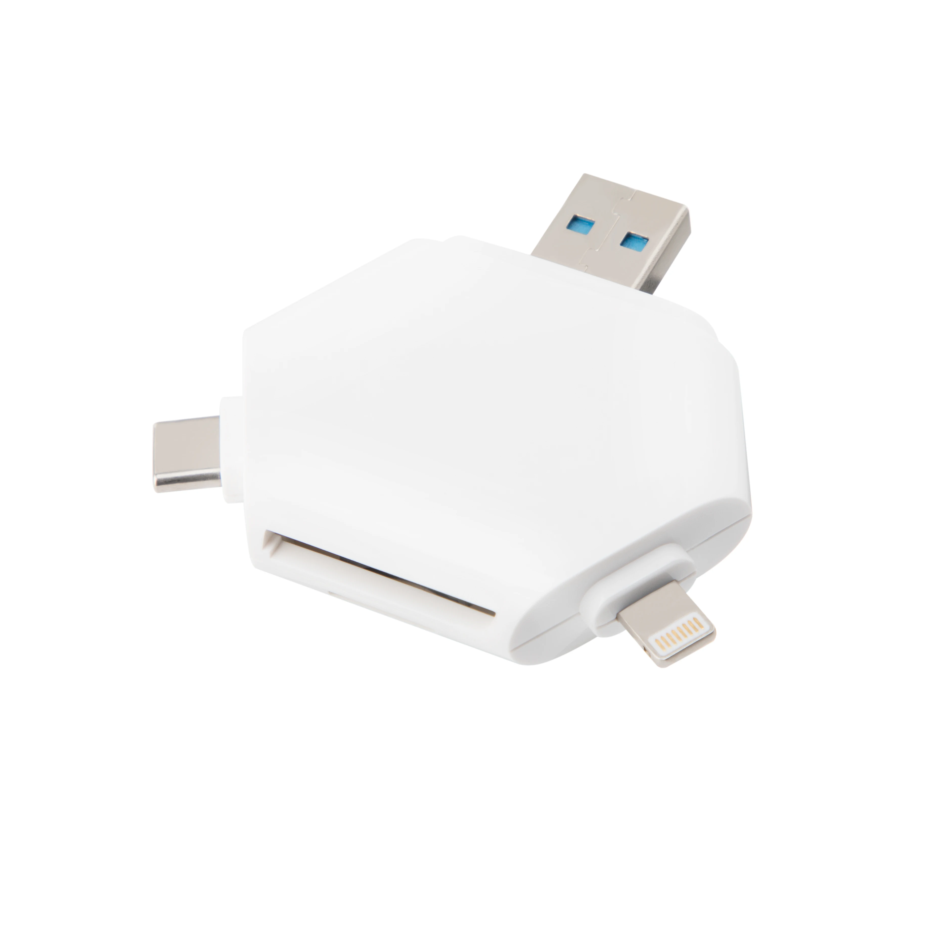 3 in 1 usb type c lighting fast SD TF otg tablet mobile phone magnetic card reader