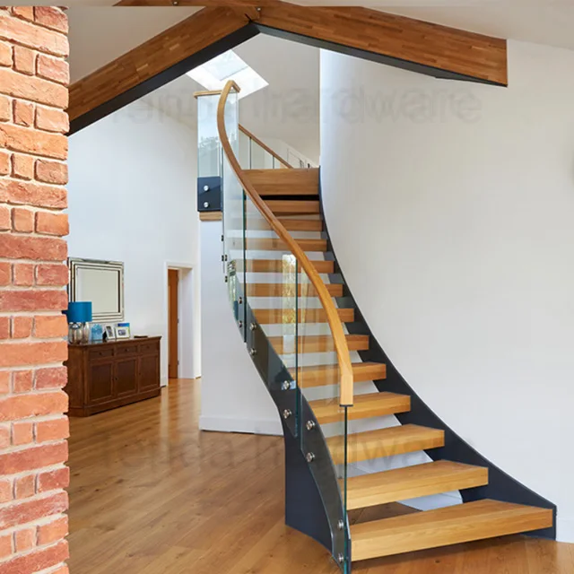 black metal stairs with wood steps double spine steel support straight stair with metal railing