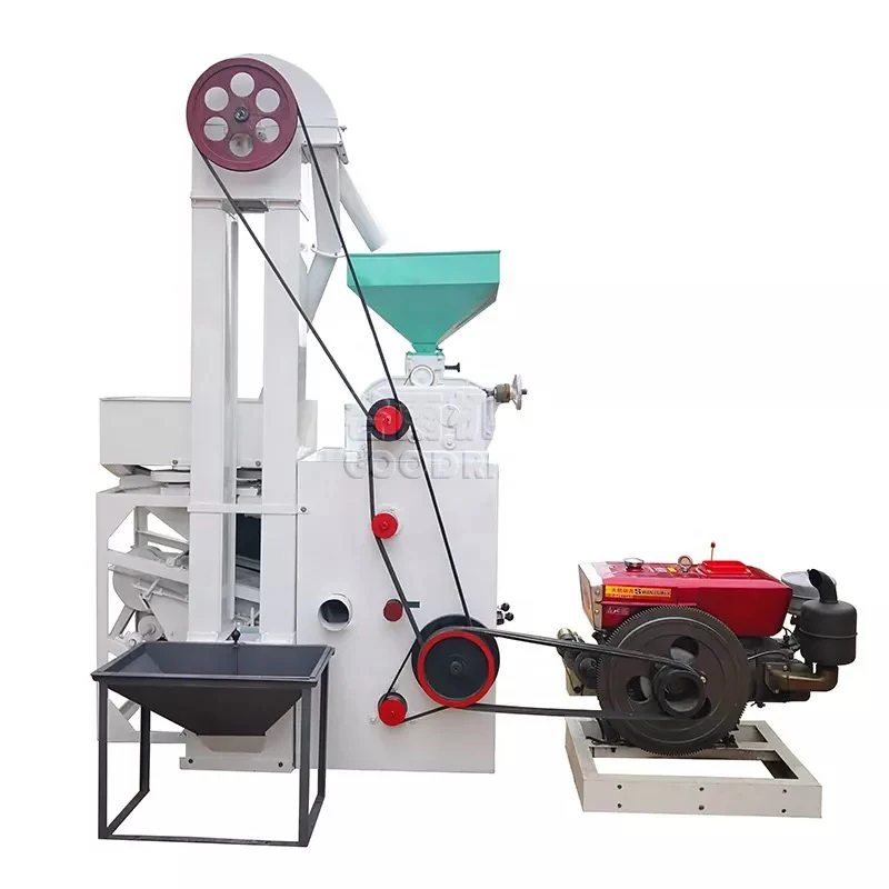 400-500kg/h Diesel engine driven rice mill compact rice processing machine small scale rice mill machine