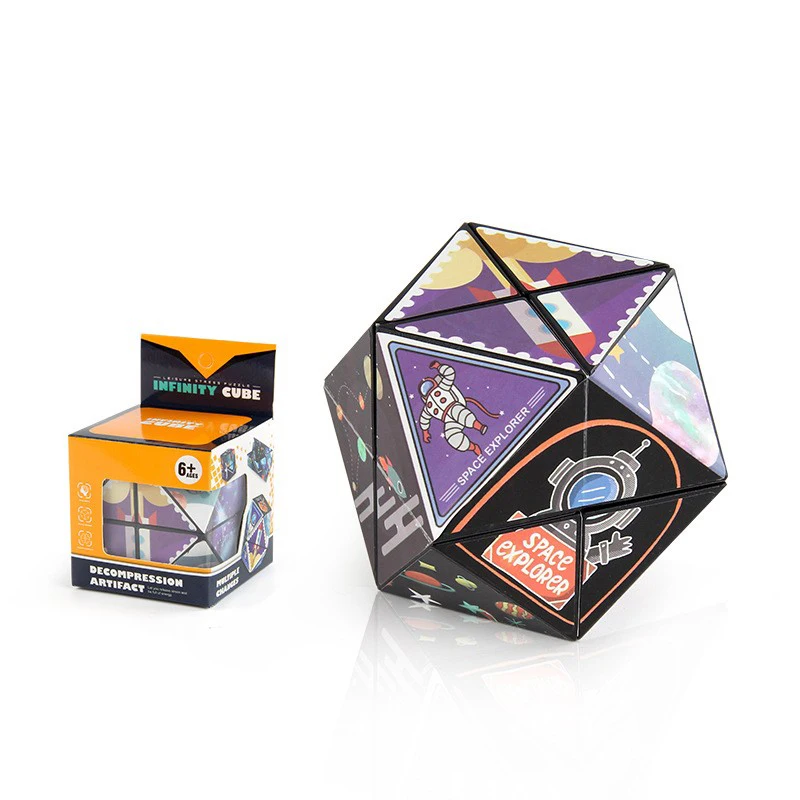 Hecion Large size Jumbo Stress Relief Toy Multiple Colors Sensory Fidget Toys Rubic Magic Cube