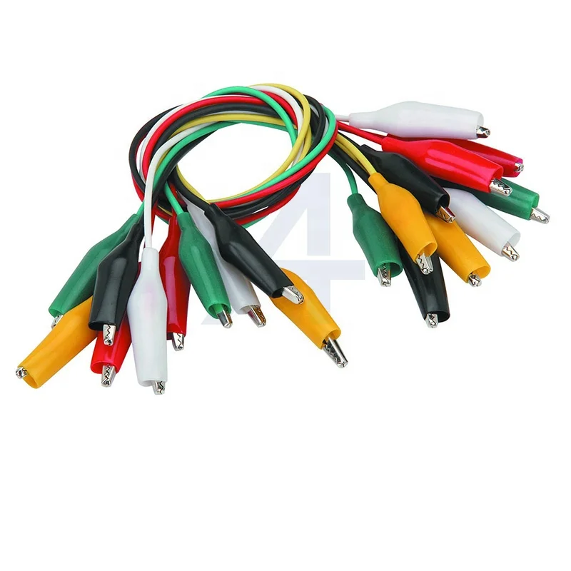 JIALUN большой размер, пять цветов, зажимы типа «крокодил», кабель длиной 18 дюймов, зажимы типа «крокодил», Тестовые провода