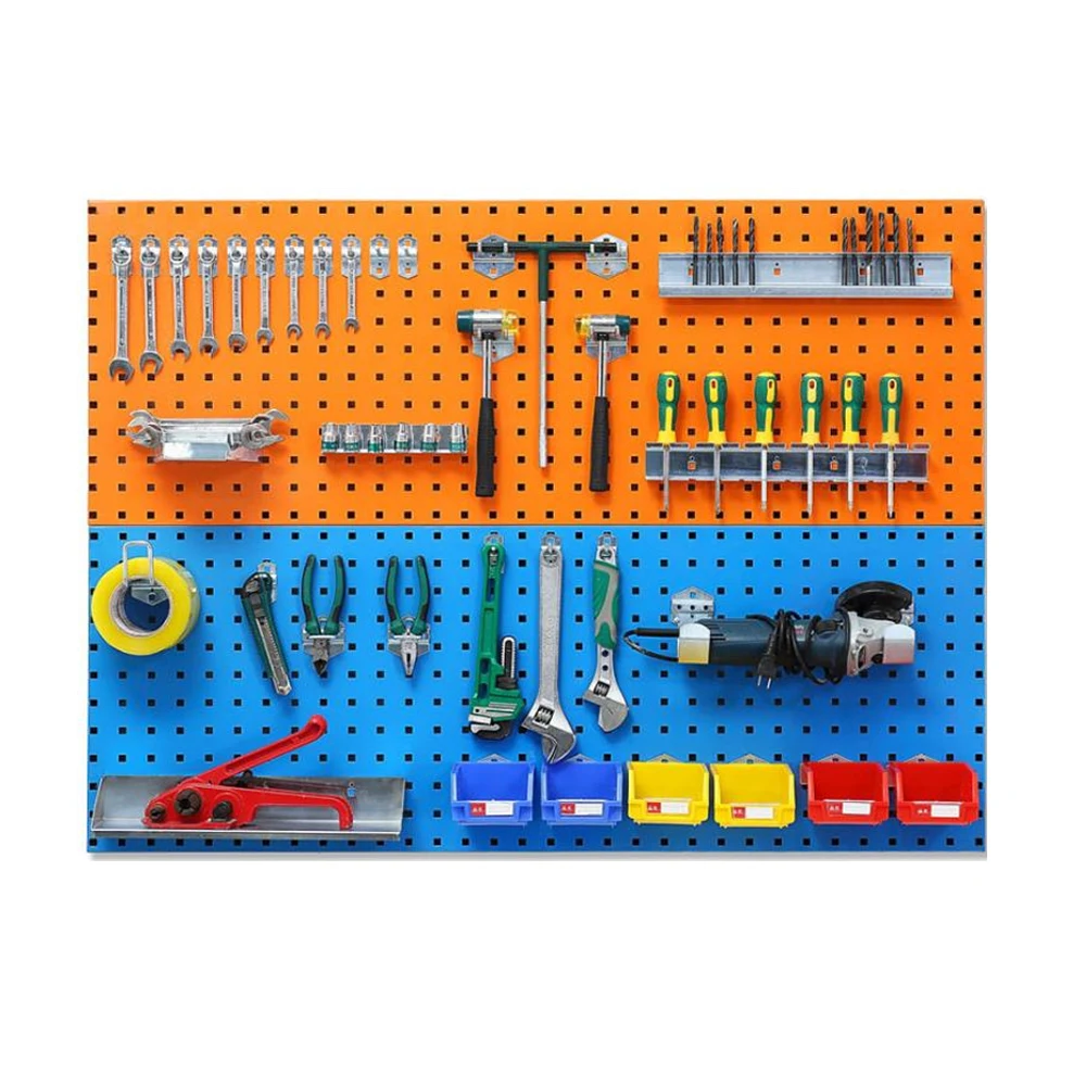 Mobile Maintenance Tool Display Rack Garage Shelves Wall Sorting Pegboard Hanging Board