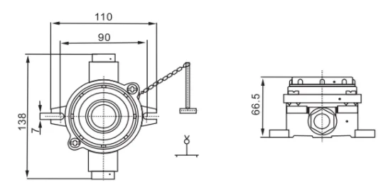  IP56 красный сталь пожарной сигнализации Кнопка DK7-2 250V