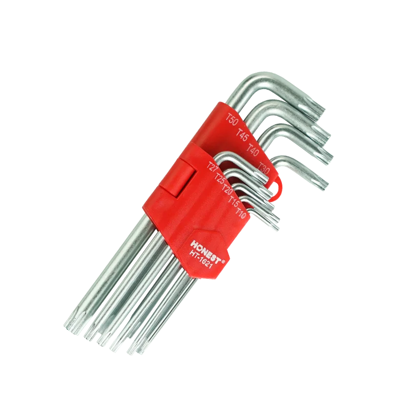 Покрытием ручной инструмент CRV метрики квадратный Torx ключ набор 9 шт. шестиугольник гнездо ключи