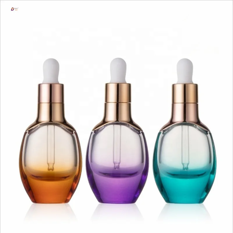 Fancy custom 30ml dropper bottle pipette cosmetic packing containers in bulk