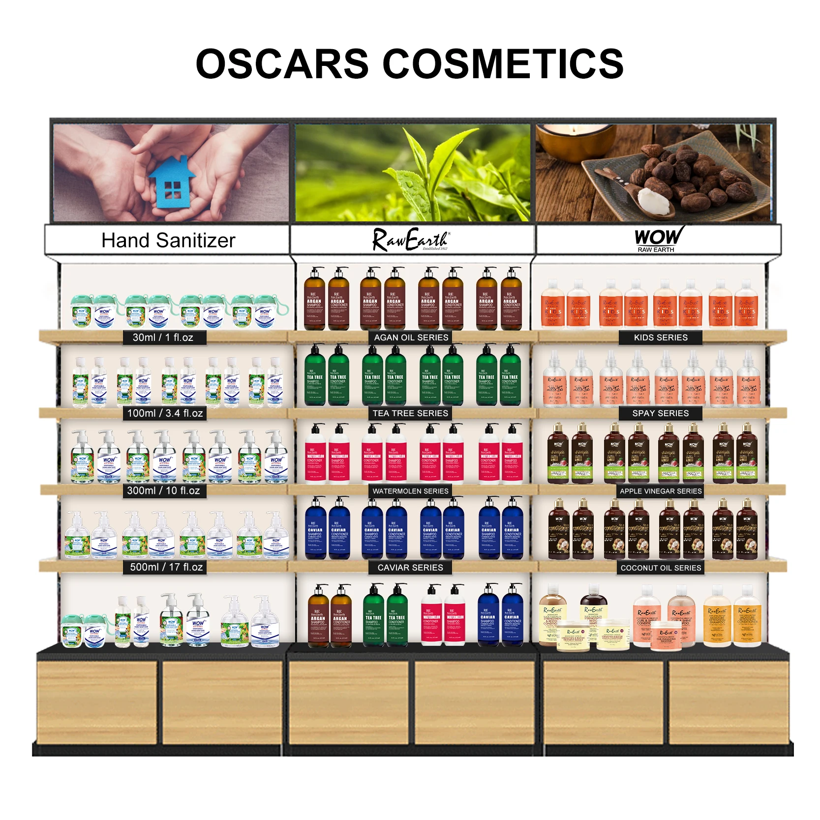 RAW EARTH Tea Tree Shampoo and Conditioners Kit - Contains pure tea tree oil for itchy and dry scalps