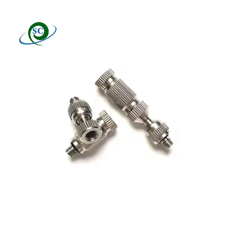 CS fog mist nozzle rotating swivel nozzle seat 3/16 brass universal quick connect joint