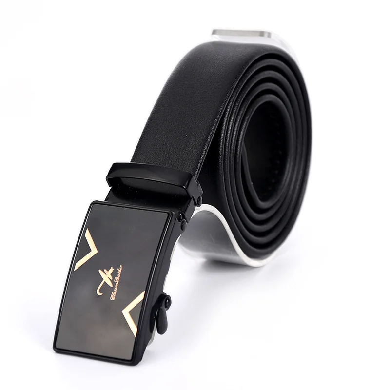 Износостойкий новый мужской деловой Повседневный ПВХ ремень акриловый Железный автоматический ремень с пряжкой для брюк дешевый высокое качество