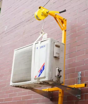 Mini Crane Portable Lifting Cranes With Hand Winch For Installation Of Air Conditioning