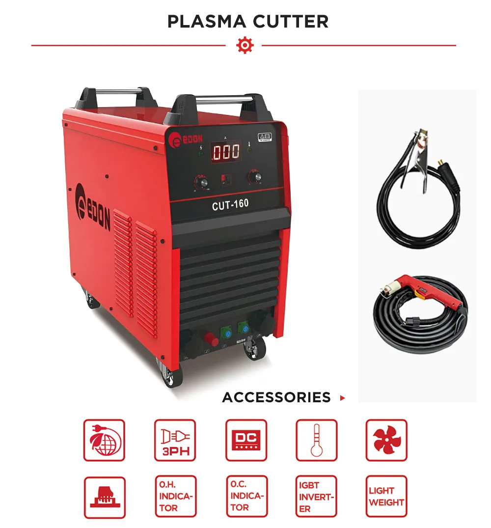 EDON CUT-160 plasma cutter 160amps 60mm cnc plasma cutting machine