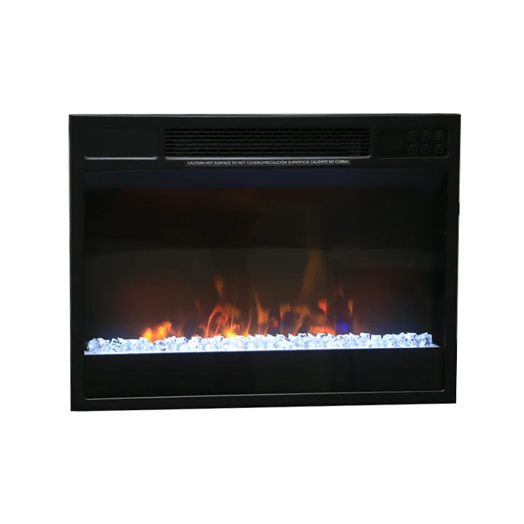 New 23 inch modern flame crystal carbon bed indoor electric fire place heater
