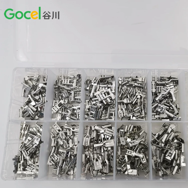  Серебряный 380pcs электрическая штемпелюя кабель провод набор обжимных клемм для 2 8/4 8/6