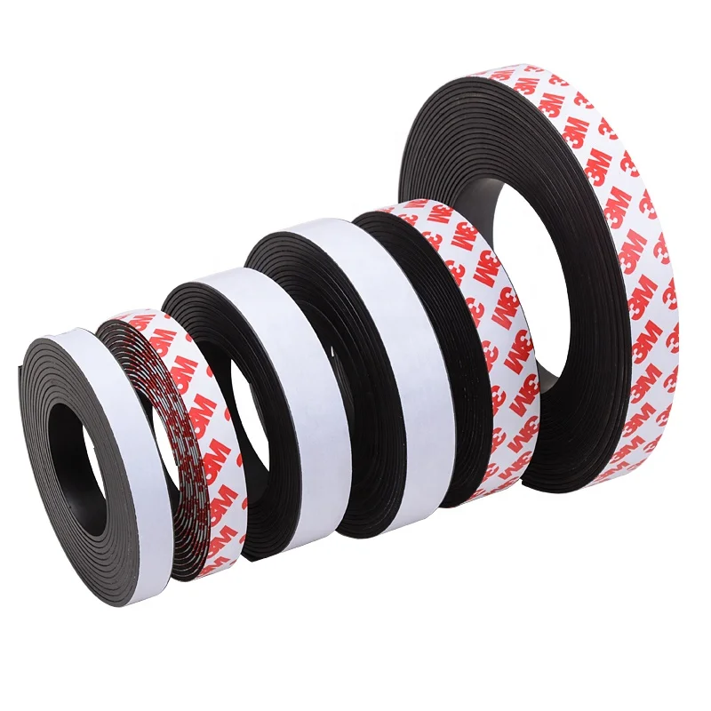 3m adhesive flexible magnet suppliers magnetic rubber strip roll sheet with cheap price