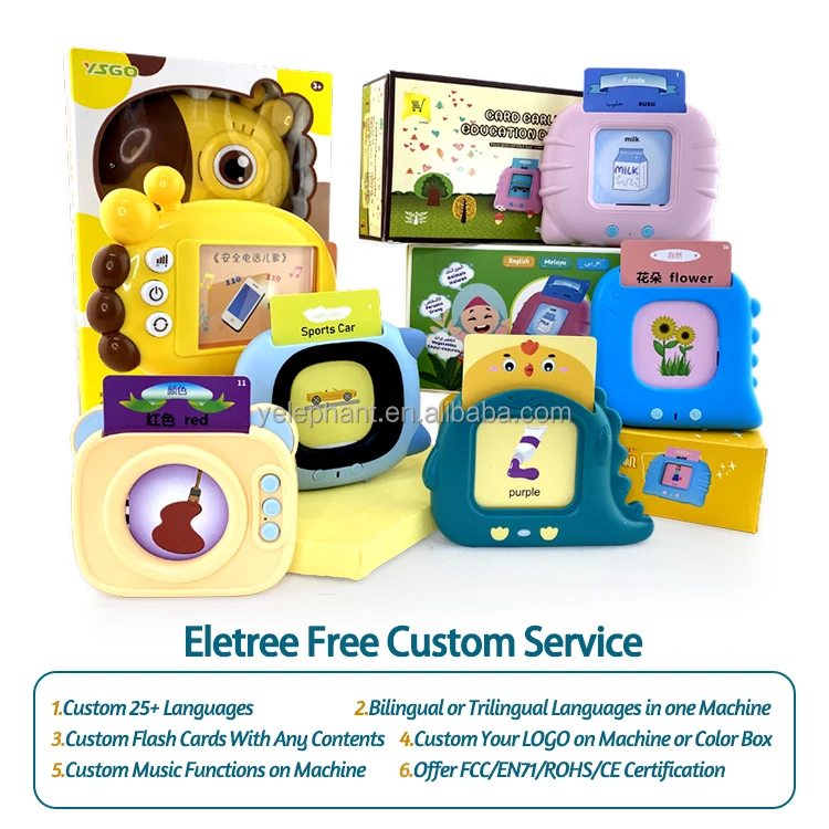 Toddler Phonograph Story Music Player Learning Gift Audio Speaking Phonics Read Flash Cards For Kids Educational