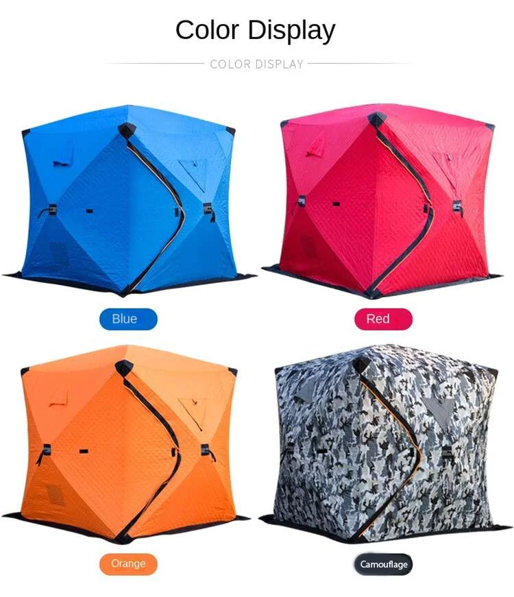 Large Insulated Oxford Fabric Automatic Camping Tent for Family Outdoor Ice Fishing Camouflage Design