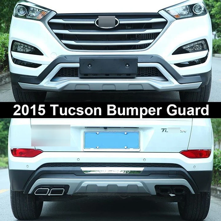 Front and Rear Bumper Guards For Hyundai Tucson 2015-2018 Auto Accessories