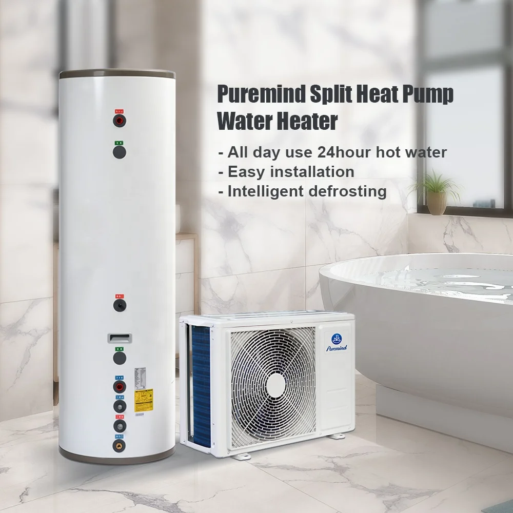 Gree Split Type Water Heater R410a Air Source to Water Inverter Commercial Home Heat Pump Electric Water Boiler Storage Tank