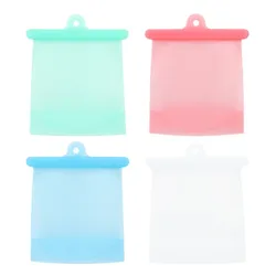 Factory Leakproof Silicone Bags Reusable Food Preservation Storage Bag Silicon for Vaccum Compressed Bag 1-3 Days Square