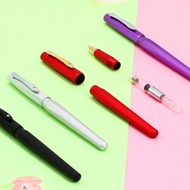 Aviation aluminum  Material pens Follow customer logo  offer Promotional  Ink Fountain Pen