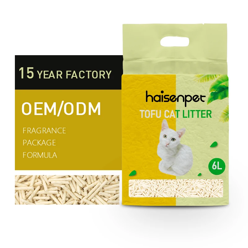 Bulk Flushable Clumping 2.0 3.0 mm White Original Cat Litter Tofu