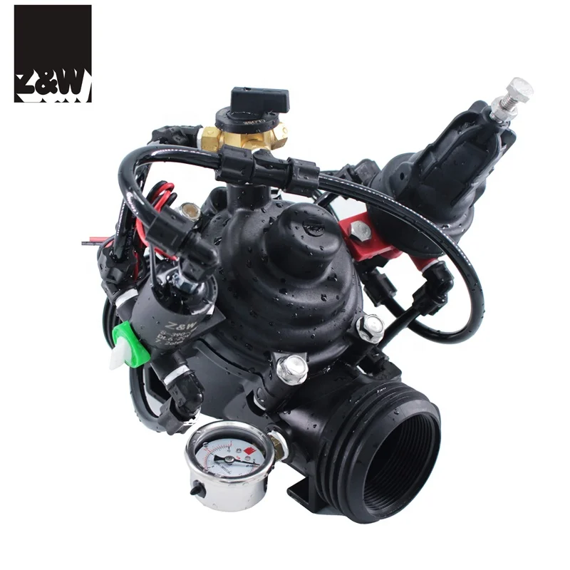 201T pressure reduce control valve solenoid 2 inch irrigation DN50 63 hydraulic ac dc 24v 12v plastic nylon