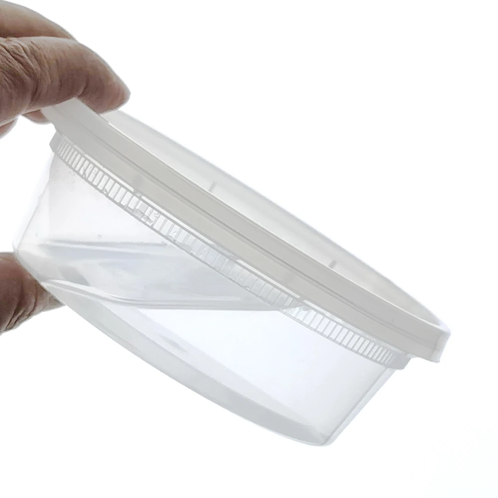 HD Soup Cup Heavy Duty Round PP Food Storage Container Fruit Salad Plastic 24oz Deli Containers With Air Tight Lid