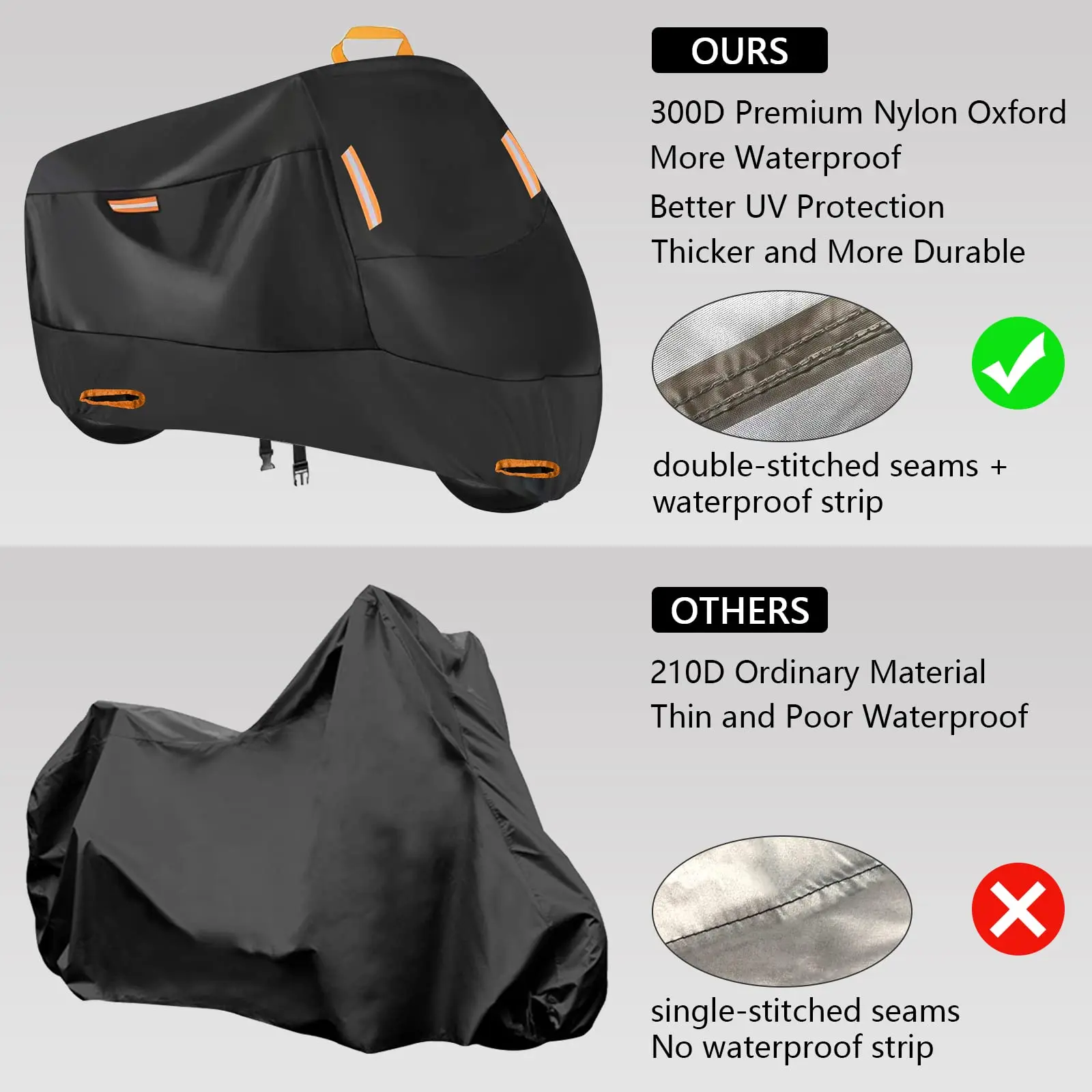 High Quality Waterproof Motorcycle Cover Can Lock Outdoor Motorcycle Cover