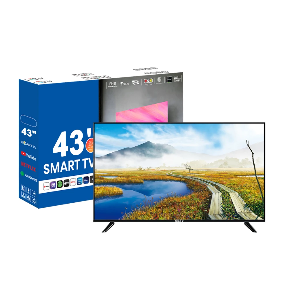 43inch Flat Screen LCD Display 4K UHD LED Tv 43 Inch Television Smart Tv