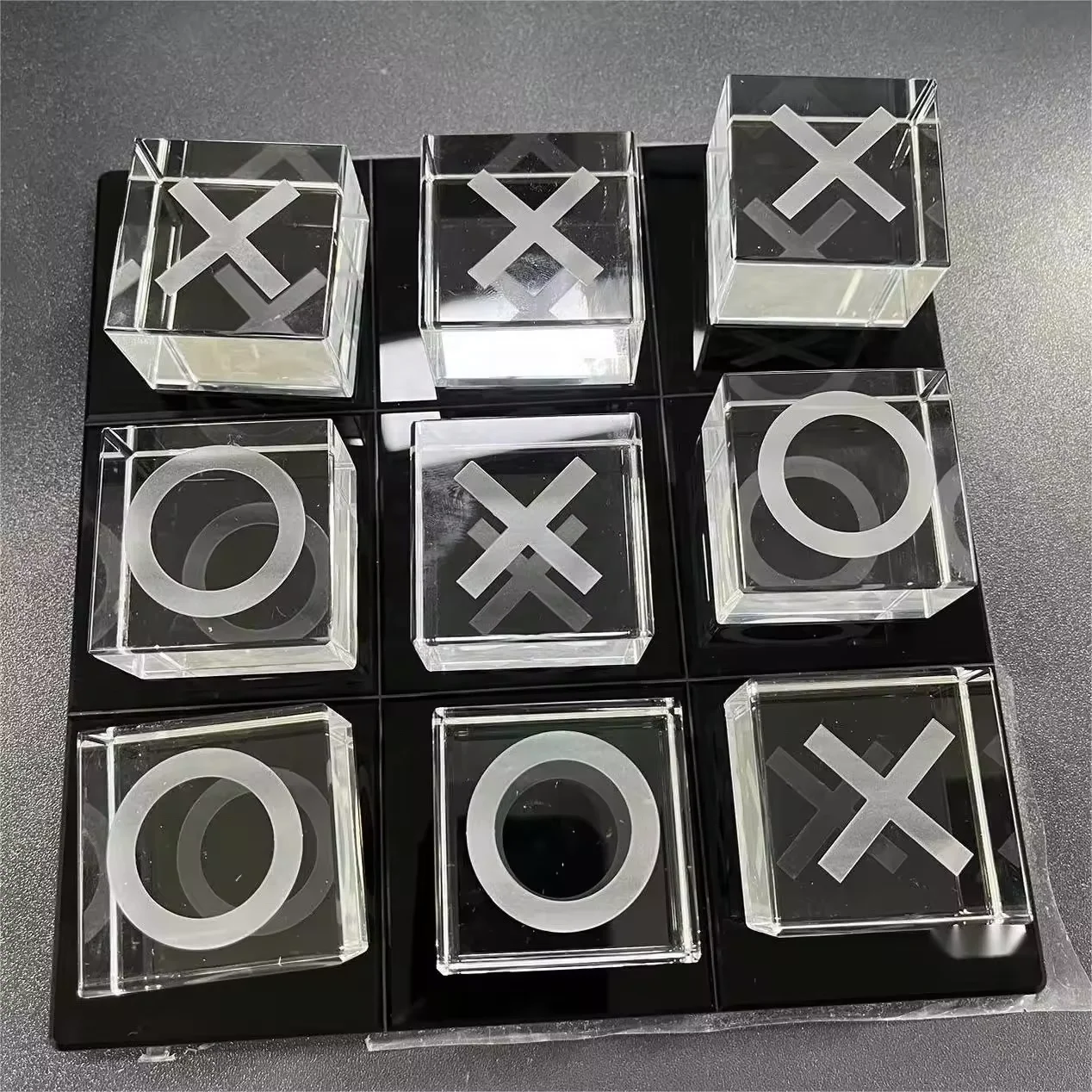 Factory Custom 3D Acrylic Tic Tac Toe And Xo Game Set  Acrylic Naughts And Crosses  Educational Games For Child