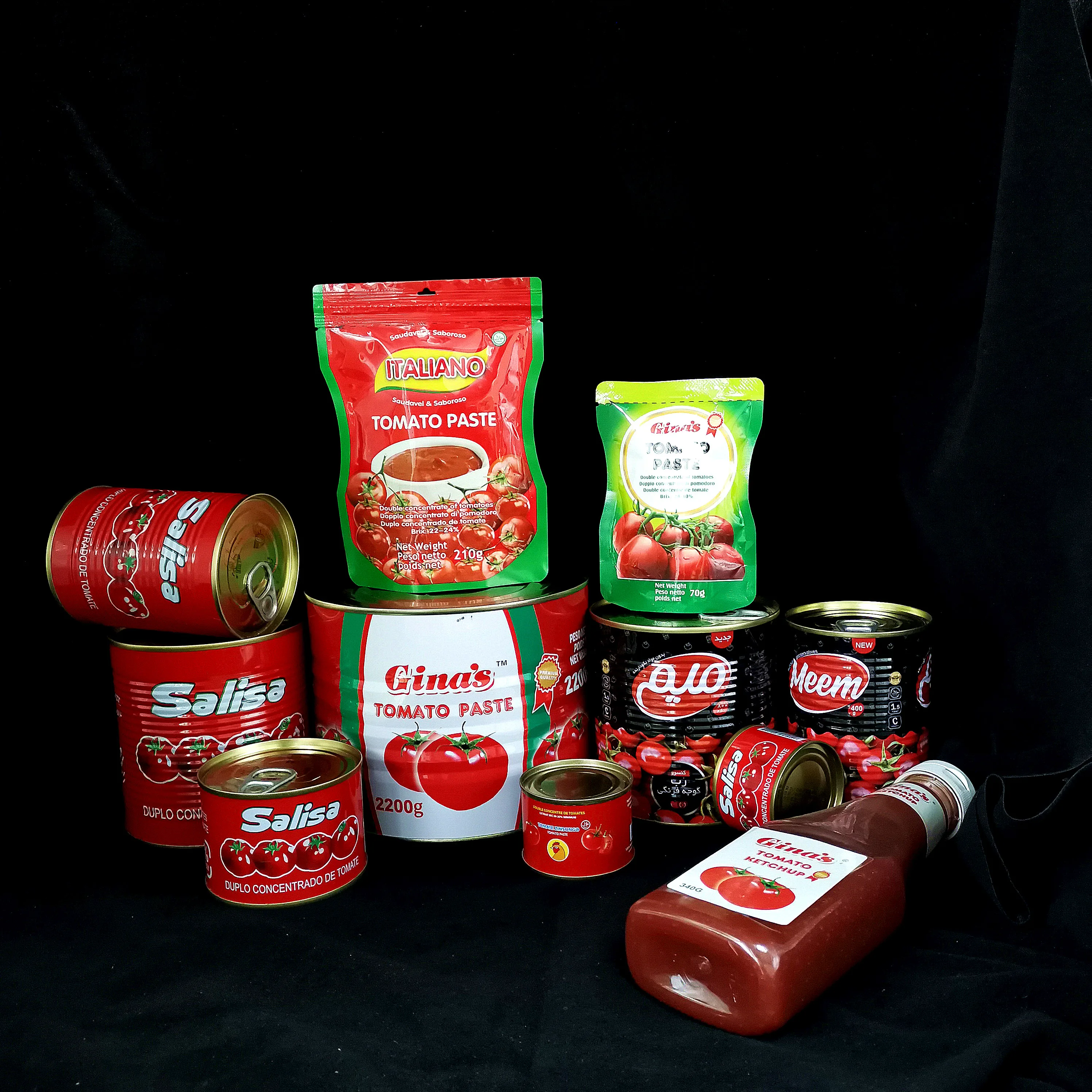 Good Price Halal Tomato Food Guaranteed Quality Double Concentrated 28-30% Brix Tomato Paste In 70 For Halal African Muslim Cook