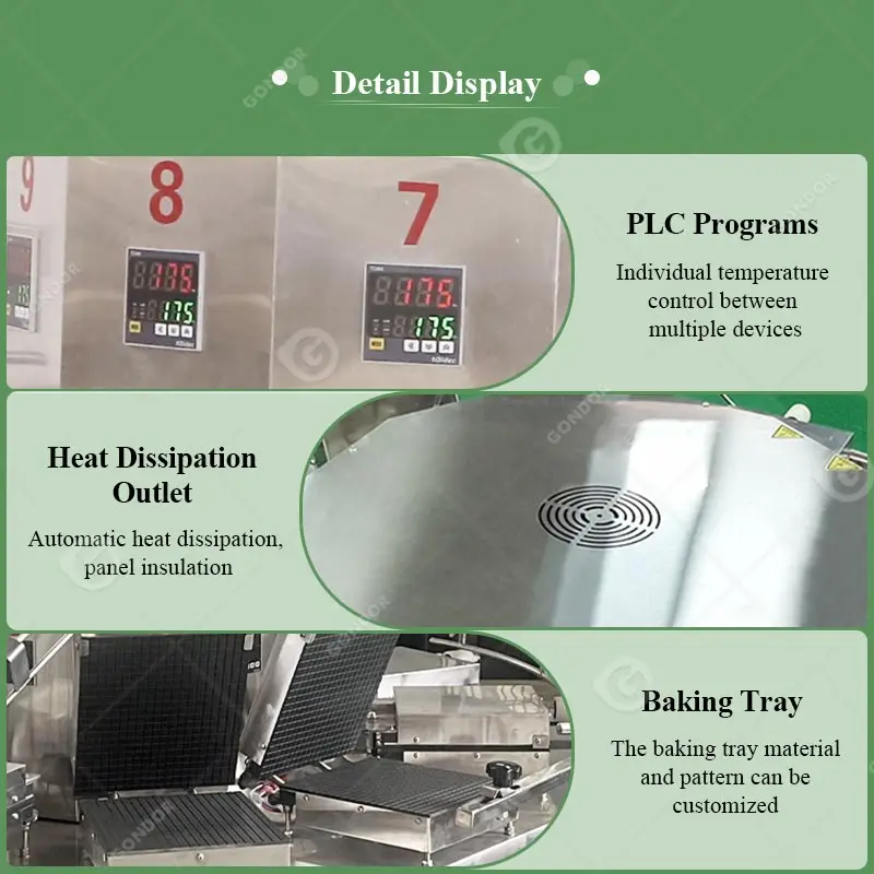 Automatic Egg Roll Used Paper Wafer Stick Make Machine Commercial Fish Ice Cream Cone Maker Production Line