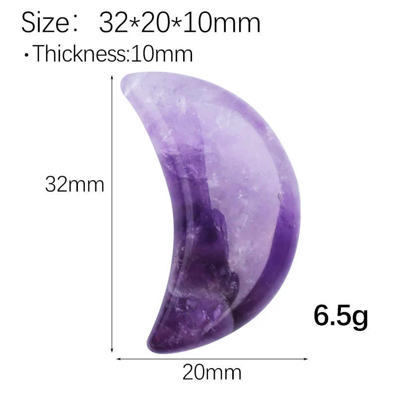 Tiny Crystal Moon Carving Gemstone Moon Rainbow Stone Crescent Moon Shape Engraved Tiger Eye Obsidian Model Decorative Love