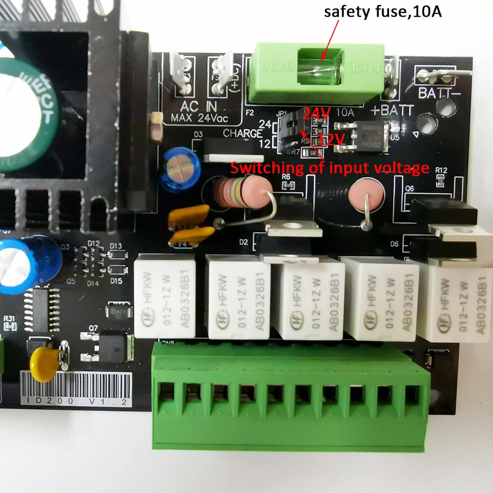 PCB DC 12/24 В пульт дистанционного управления распашные ворота Открыватель ID200 Плата для двигателя постоянного тока