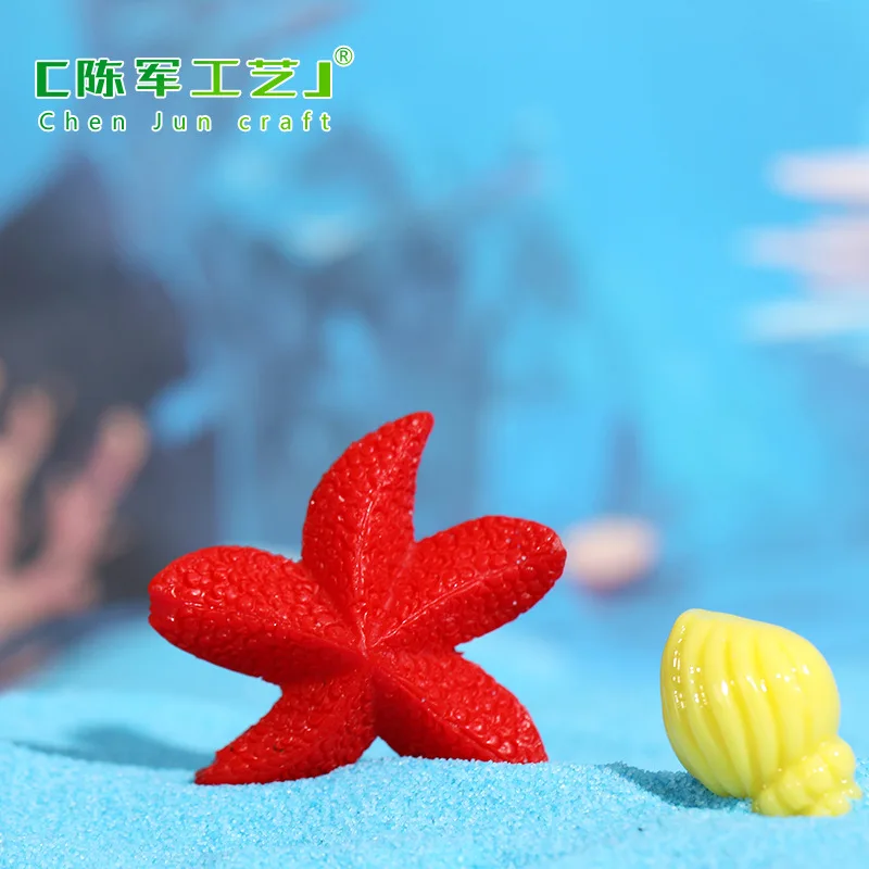 Mini color starfish landscape decoration resin crafts accessories Mediterranean pentagonal