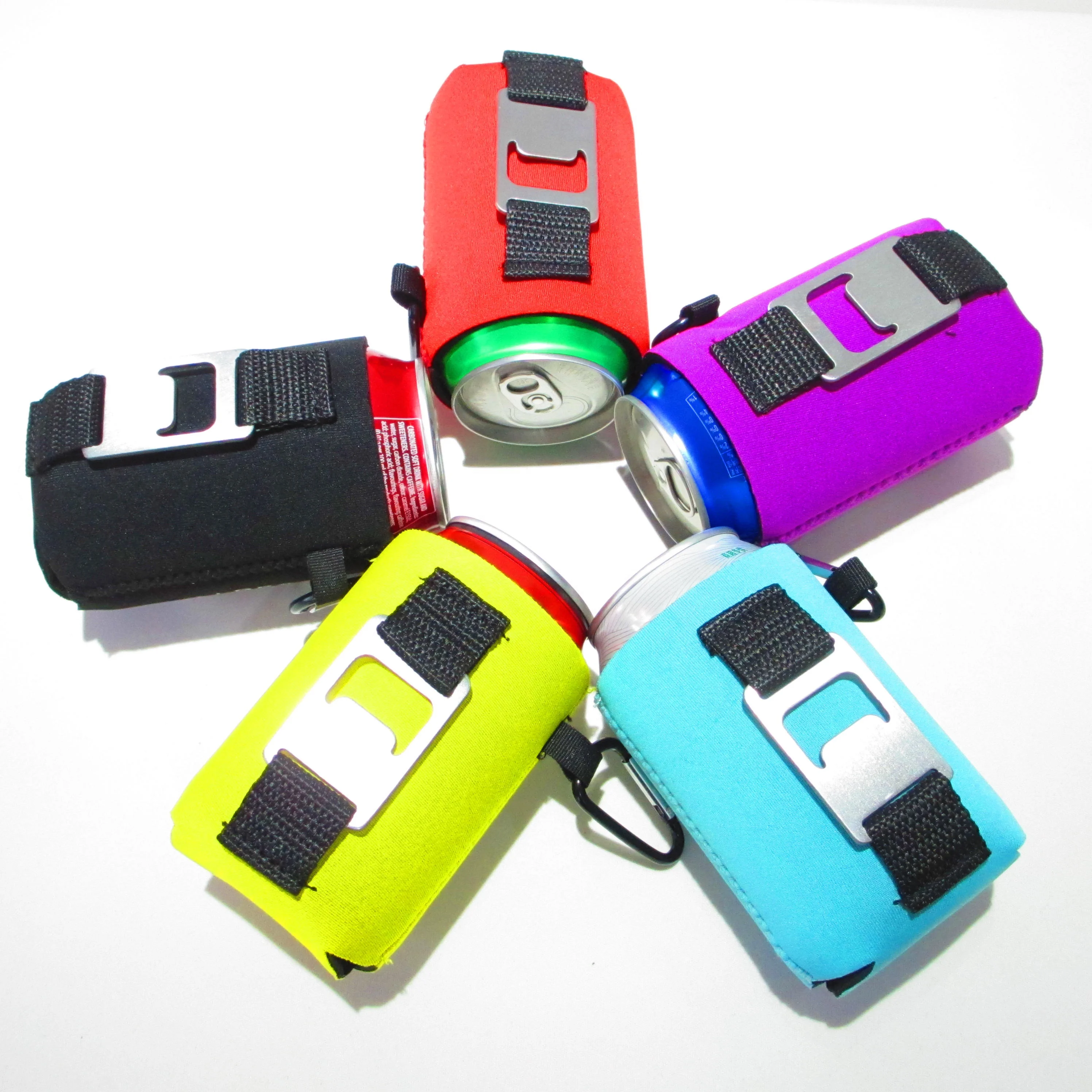 Заказанное кольцо с Неопреновая Складная coozies на открытом воздухе теплоизоляция может охладитель пива держатель длинными и короткими рукавами открывалка для