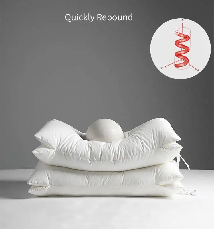 New Design Luxury Hotel Home Comfortable Fluffy Polyester Fiber Down Alternative Sleep Bed Pillow