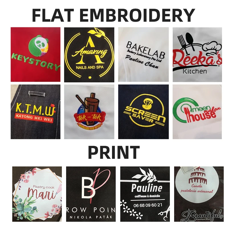 Custom Apron High Quality Waterproof Restaurant & Bar Uniforms Kitchen Apron Custom Chef Uniform