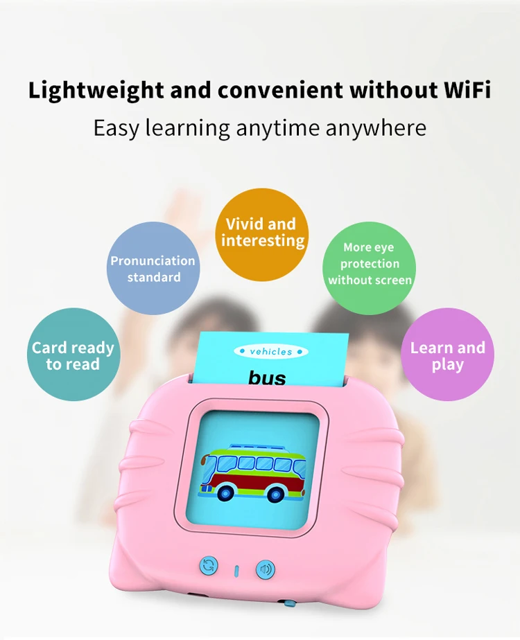 OEM Children Smart Leaning Device Kids Early Education Machine with Flash Cards Fun Early Learning Toys
