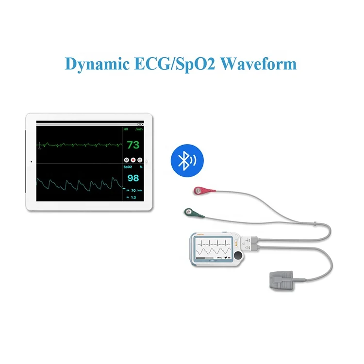 
Viatom Checkme Pro Doctor Blood Oxygen Pulse Rate Monitor ECG Portable Machine 