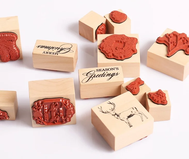 New design factory price Wooden seal stamp