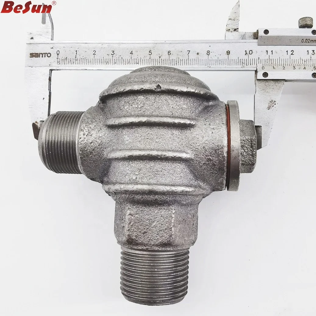 3-Way Casting Iron Male Threaded Check Valve Connector Tool for Air Compressor High Temperature Hydraulic Tools
