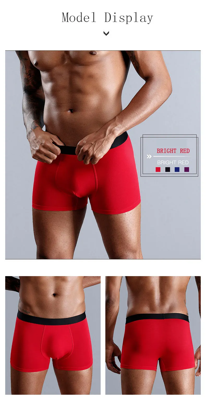 Cotton Underpants Skin Friendly Good Elasticity Padded Underwear Men Sexy Underwear Boxers Briefs Underwear Men Boxers
