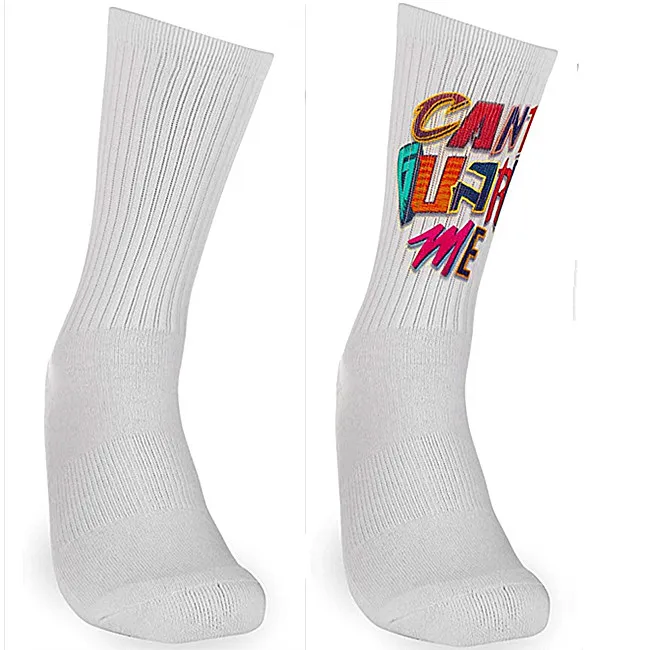 China Manufacturer Directory Wholesale Blank Crew Socks Sublimation, Custom Printed Crew Socks All White