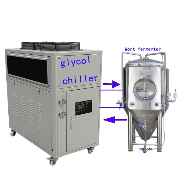CE certification low temperature 8hp industrial chiller glycol