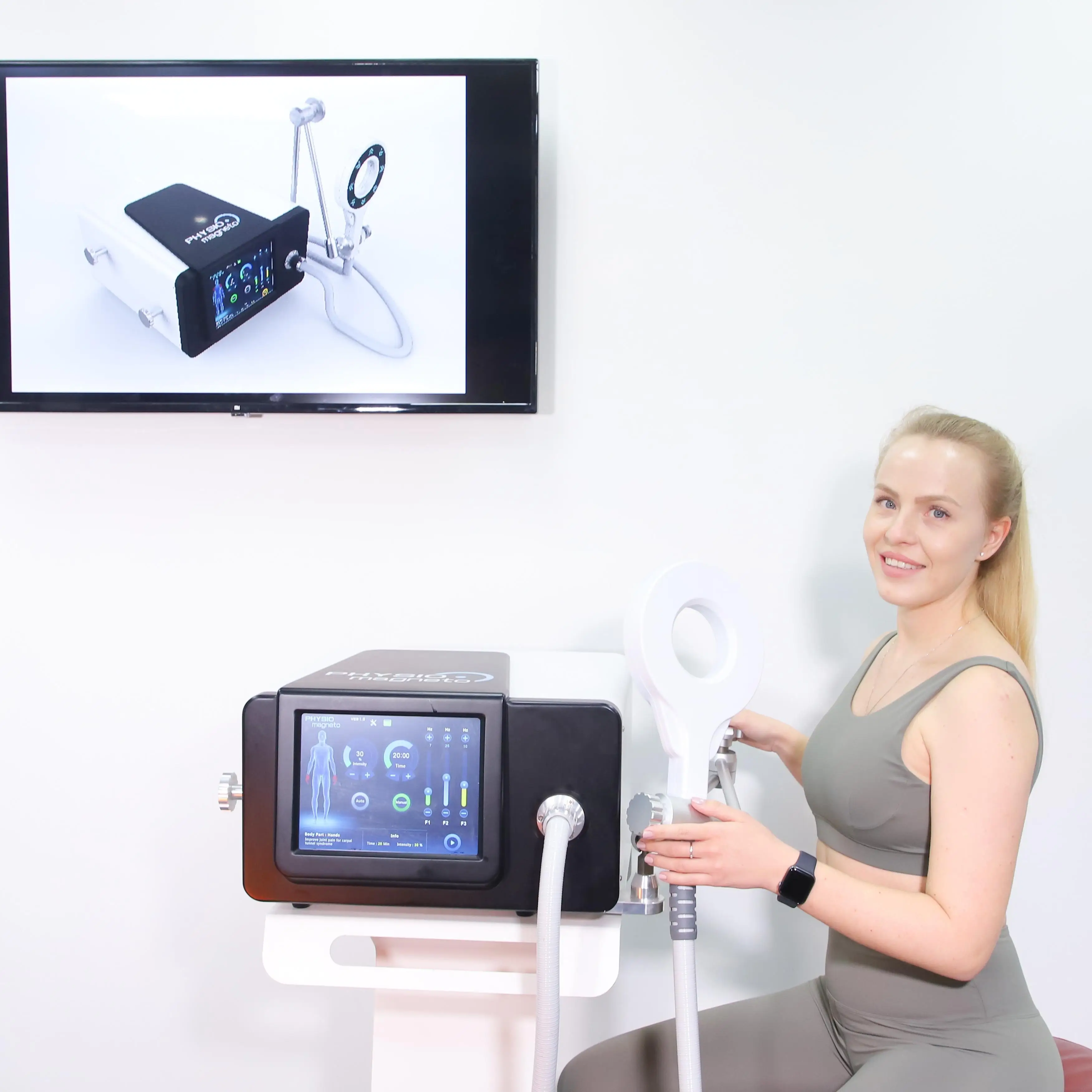 Pulsed magnetoelectric therapy device for professional treatment of degenerative joint diseases