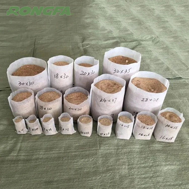 18x20cm Biodegradable breathable thicken felt  Non-Woven Nursery Plant Grow Bags  plant nursery bag