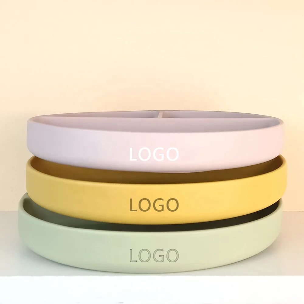 Silicone Suction Plate For Toddlers Baby Plate With Cute Design Strong Suction Base Baby Feeding Silicone Dinnerware Dish Plate