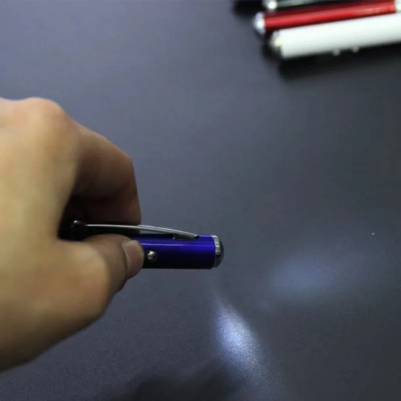 Lazer Light Pen Laser Pointer Powerful Medical Red Laser White Custom Logo Metal Led Light Ballpoint Pen Promotion Touch