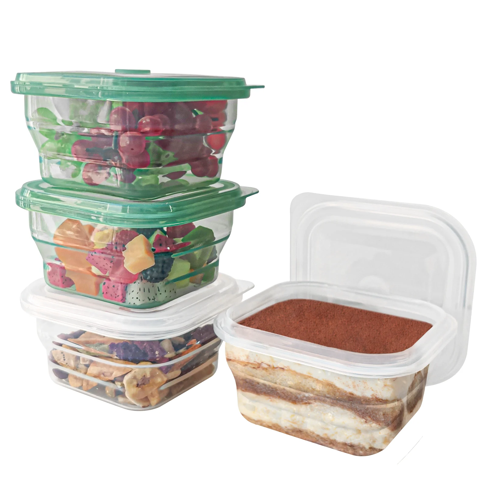 600ML Vacuum Seal Glass Food Storage Containers With Silicone Lid, Airtight Pantry Kitchen Containers, for Lunch, Leftovers