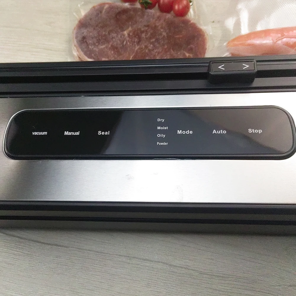 Single-Touch Portable Stainless Steel 65Kpa Vacuum Food Sealer Built-in Cutter Sealer Machine